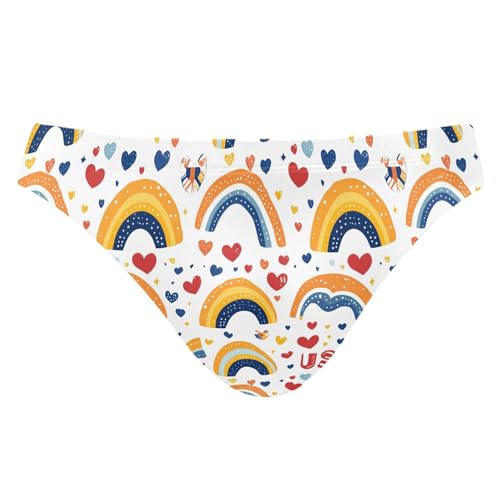 Rainbow Heart Usaa Swim Briefs for Men Swimsuit Bikini Swimwear XXXL B0404692