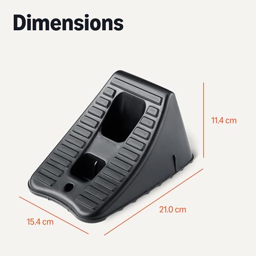Amazon Basics Cales de Roue en Plastique pour Voitures, Taille Unique, Noires, Lot de 2 – vue 5