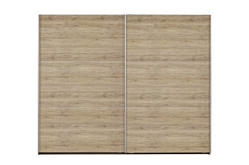 Rauch Möbel Santiago Armoire à portes coulissantes en chêne Sanremo clair, 2 portes, incl. lot d'accessoires Basic, LxHxP 261x210x59 cm