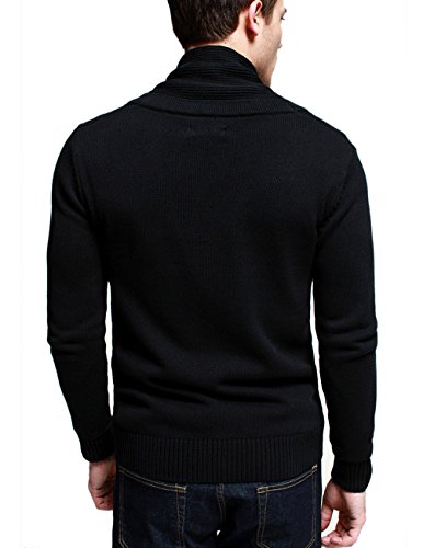 Match, cardigan da uomo con collo sciallato, in