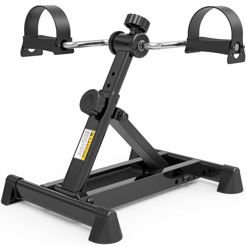 Image of Mini Exercise Bike, Under Desk Bike Pedal Exerciser Portable Foot Cycle Arm & Leg Peddler Machine