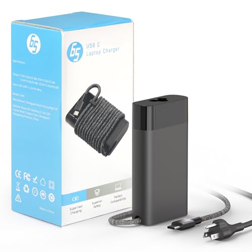 65W 45W USB C Laptop Charger for HP Spectre X360 Envy X360 Elite X360 EliteBook Chromebook Pavilion Dragonfly, Universal New Slim Type C Laptop AC Power Adapter, Super Durable, Original Quality, 10FT -  LOCKHAPPY, LH65
