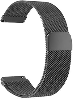 Quick Release Watch Strap, Mesh Woven Metal Watch Band with Stainless Steel Buckle and Adjustable Magnetic Clasp for Men and Women (20mm, Silver)