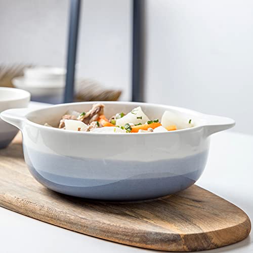 Qeeadeea Tigela De Sopa Extra Grande De Cerâmica, Tigela De Salada De Macarrão Tigela De Servir Gran
