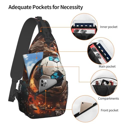 Mochila Unisex tipo Sling con Estampa Firecracker Soccer miniatura 4