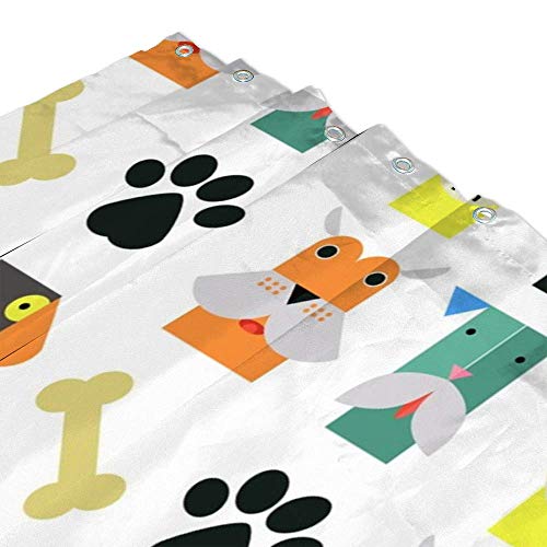 Rideau de douche polyester imperméable à motifs animaux - 4