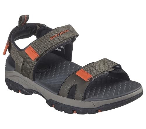 Skechers Tresmen   Sandalias para hombre, Malla sintética de color oliva, 44 EU