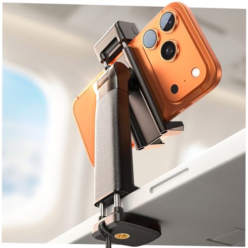 Deal: LISEN Best Airplane Tech Gadgets Tech Accessories Airplane Phone Holder (LED Light) Travel Essentials for Flying Gifts for Women Her Long Flight Travel Accessories for Women Men Selfie Photography