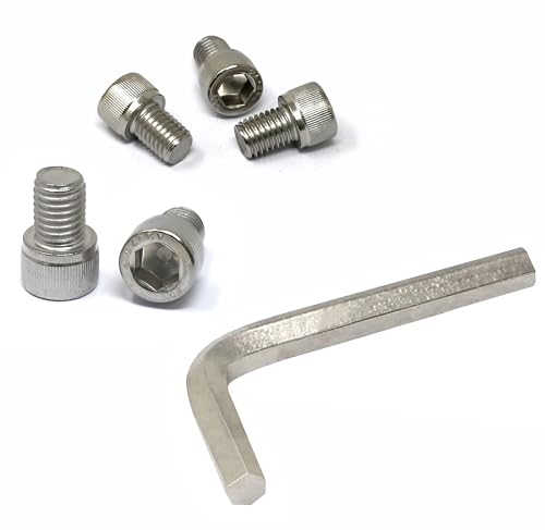 Image of iexcell 5 Pcs M12 x 16mm Thread Pitch 1.75 mm Stainless Steel 304 Hex Socket Head Cap Screws Bolts Kit