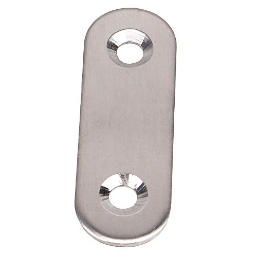 Bqlzr Stainless Steel 2 Holes Flat Corner Brace Plate Connector 47X15.5X5Mm Pack Of 10 #TOP1