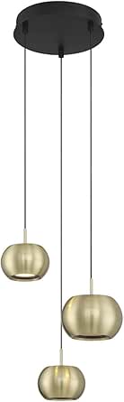 George Kovacs P5473-884-L Halo LED Mini Pendant, Coal And Brushed Gold