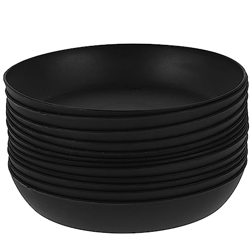 YARNOW 20 Piezas Bol guijarros para macetas Grava para jardín Plantas Falsas Instante jardineria jardinerad Plant Pot platillo para Plantas Bandeja de Agua para Plantas el plastico Black