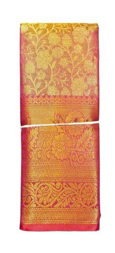 Image of VFCollections Women's Kanchipuram Silk Pure Pattu Sarees With Blouse