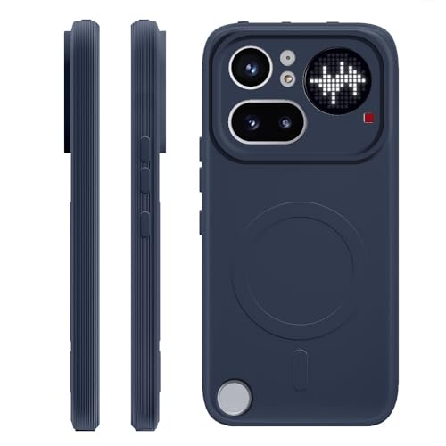 Image of Back Cover | MagFit Ring Design (Non-Magnetic) | Shockproof Case | Anti-Slip Grip | Raised Camera Edges | Slim Protective Case for Nothing Phone (4a) Pro 5G (Steel Blue)