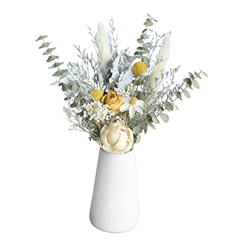 KESOTO Buquê de flores secas de eucalitto para vaso boho decoração de festa para casa arranjo de flo