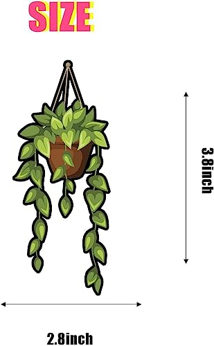 Image of 6 Pcs Plants Car Air Fresheners, Funny Plants Hanging Car Air Fresheners Long Lasting Cute Mirror Scented Hanging Decoration Ornaments Gift Interior Accessories for Men Women