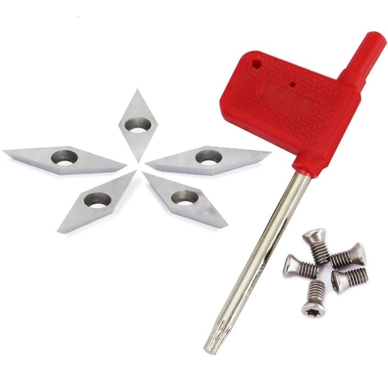 5 piezas de insertos de carburo para fresas de diamante miniatura 2