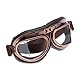 MUXSAM 1Stück Schutzbrillen Sonnenbrille Vintage Motorradbrille Fliegerbrille für Fahrrad Skibrillen Vintage Motorräder Brille für ATV Bike,Durchsichtig