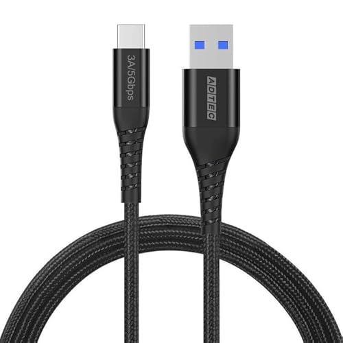 アドテック USB Type-A to C PD充電対応 60W（20V/3A)対応 USB3.0（５Gbps）急速充電 Switch MacBook Pro/Air Pro Galaxy 等対応 ブラック APC-V2006AC-U3-BK