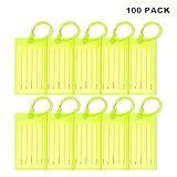 100 Pack Luggage Tags for Suitcases, Airplane Travel Essentials for Flying, International Travel Must Haves, and Luggage Accessories by Sodsay