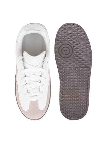 Image of Shoetopia Women's Casual Sneakers || Lace-Up Low-Top Shoes with Cushioned Sole || Trendy Daily Footwear Walking