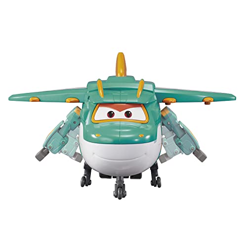 Super Wings Tino Dinosaur 5' Transforming Character Easy Transformation Preschool Kids Gift Toys for 3+ Year Old Boy Girl, Green