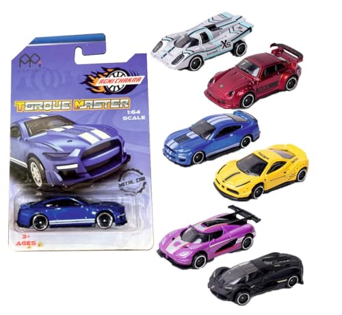 Image of Small Metal Die-Cast Car Set (6 Pieces), 1:64 Scale - Toy High-Speed ​​Metal Cars - Exciting Racing and Movie-Themed Toys for Children,CR1-7051-7056 Torque Master