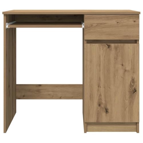 Bureau en chêne pour ordinateur avec rangement de studio - 7