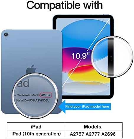 JETech Ochraniacz Ekranu dla iPad 10 (10,9 Cala, Model 2022, 10. Generacja), Folia ze Szkła Hartowanego, HD Wyczyść, 2 Sztuki