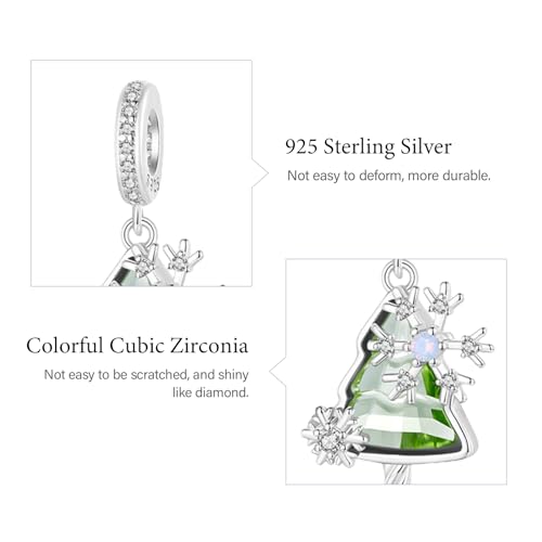 Image of GNOCE Christmas Charm Silver Plated & Sterling Silver Bracelet Gift