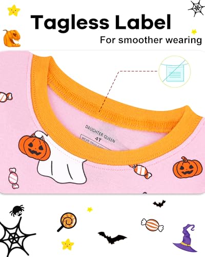 Image of DAUGHTER QUEEN Boys & Girls 100% Cotton Halloween & Christmas PJS 18M-12Y