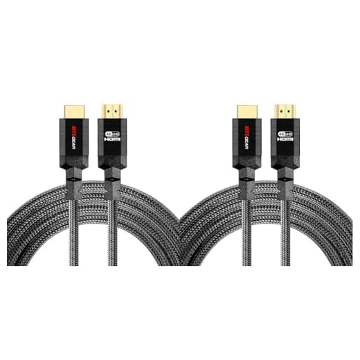 Ritz Gear 4K HDMI 2.0 Cable 30 ft. 18 Gbps Ultra High Speed Braided Nylon Cord & Gold Connectors - 4K@60Hz/UHD/3D/2160p/1080p/ARC & Ethernet. Compatible with UHD TV/Monitor/PC/PS5/Xbox (Pack of 2)