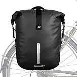 Rhinowalk Bike Pannier Bag Waterproof 18L Bicycle Cargo Rack Saddle Bag Laptop Backpack for Professional Cycling Accessories-Black