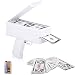 Viapeu Money Gun White Money Shooter NO Logo with 100 Pcs Prop Money & 9v Battery Party Favors Toy Gift Cash Party Supplies