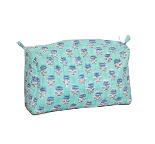 Image of Toiletry Travel Bag | Men's Shaving Kit & Women's Makeup Pouch | 23.5 x 11.5 x 17.5 cm | Mint Green