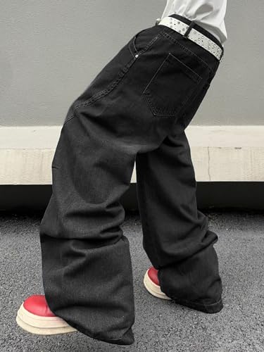 Men's Irregular Sutures Y2k Hip Hop Baggy Jeans Wide Leg Denim Pants Casual Loose Fit Trousers Streetwear4
