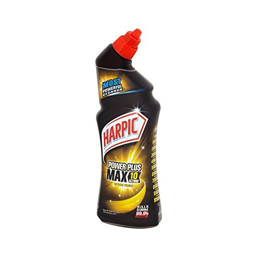 Harpic Powerplus Toilet Cleaning Gel, Citrus Fresh, Pack 2 x 750 ml, Removes Limescale, Kills 99.9% of Bacteria, Powerful Deep Clean Toilet Cleaner, toilet freshener