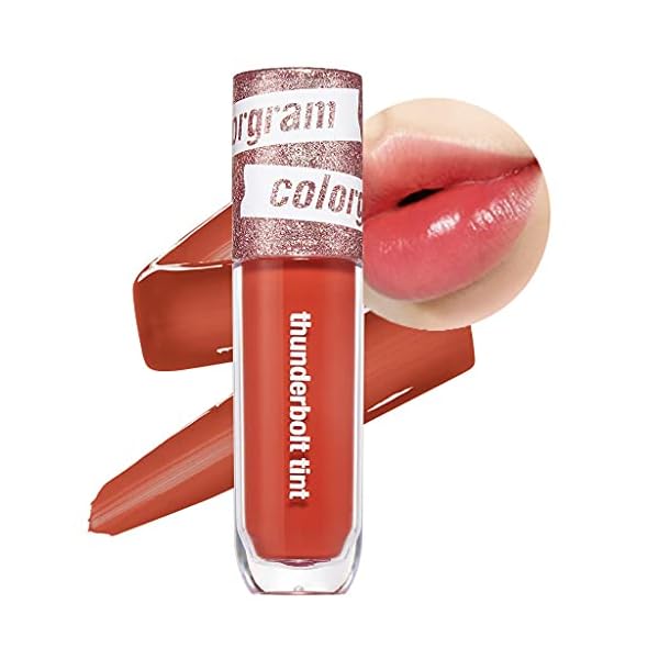 COLORGRAM-Thunderbolt-Tint-Lacquer-45g-True-Beauty-K-Drama-Makeup-Glossy-Long-Lasting-Moisturizing-Lip-Stain-04-Daily-Tok COLORGRAM Thunderbolt Tint Lacquer 04 Daily Tok | Highly Pigmented, Long Lasting, Moisturizing Lip Stain, Buildable and Blendable Lip Tint (0.2 fl.oz)