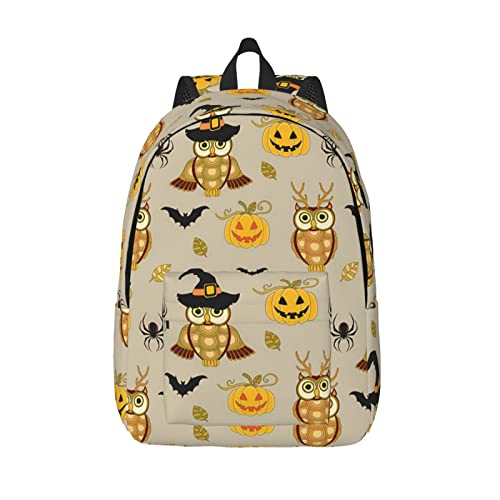 Sac à dos fille et garçon pour la rentrée et le week-end, style Halloween citrouille et chouette