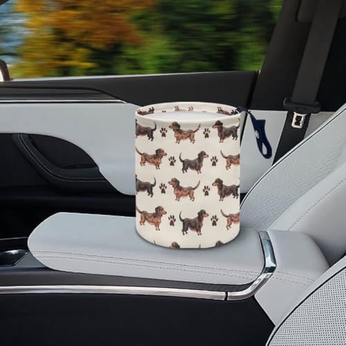Image of Dachshund Paws Cute Car Trash Can Garbage Bin Universal Hanging Cars Garbage Can Cars Interior Accessories Fit Most Vehicle SUV Truck