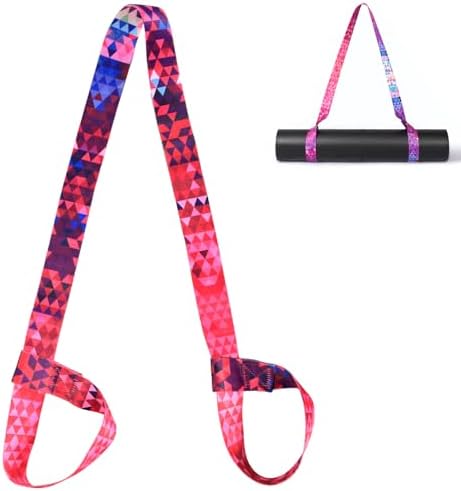 Esterilla de yoga con correa de algodón, ajustable, para todos los tamaños, correa elástica de yoga para pilates, entrenamiento, aeróbic, esterillas deportivas al aire libre, 150 ± 5 x 3,8 cm (sin
