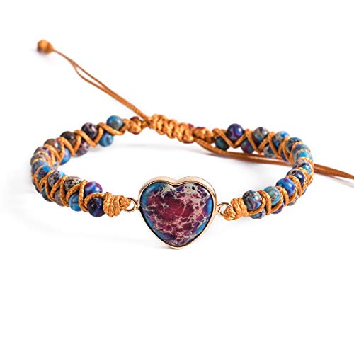 Image of YGLINE Boho Handmade Natural Stone Bead Wrap Wrist Statment Bracelet Jewelry Collection