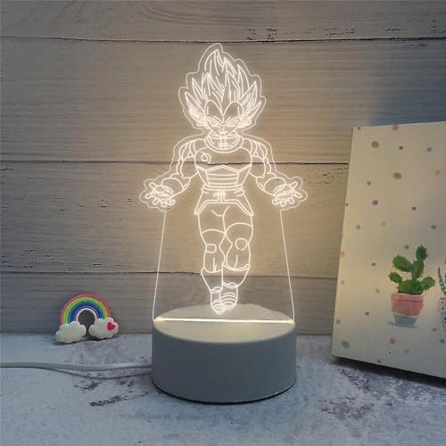 Image of Sifty Colection Anime 3D LED Illusion Night Lamp for Fans & Collectors - USB Powered Acrylic Desk Light for Bedroom, Gaming Setup & Gifts - Cool Anime Room Decor for Boys, Girls, Teens & Otakus