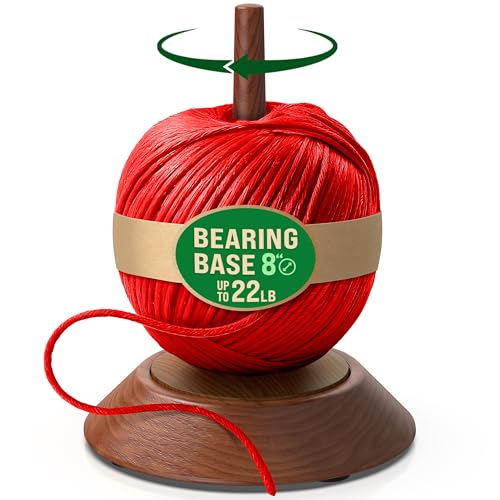 Image of BARVA Portable Chunky Yarn Holder 22 Lb | Smooth Bearing Spinner & Big Rubber Anti Slip Pads for Stability | European Wood Crochet Accessories | Compact Fiber Pro Tools | Top Crafts & Gifts for Women