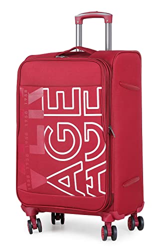 Image of Verage Nevada 59 cm Soft-Sided Carry-On Cabin Size Expandable Suitcase 8 Wheel Spinner Luggage Trolley Bag (VRNVD1-20-RD)