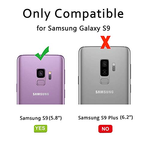 Bentoben Compatible Samsung S9 Case, Slim Fit Glow In The Dark Shockproof Hybrid Hard Pc Soft Tpu Bumper Drop Protective Girls Women Men Phone Cover For Samsung Galaxy S9 5.8", Purple Nebula #TOP1