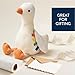 Itzy Ritzy Snuggles Plush Toy – Soft Stuffed Animal for Babies, Kids & Adults – Sensory Ribbons & Textured Fabrics for Tactile Play – Cozy & Cuddly Companion for Newborns & Up (Goose)