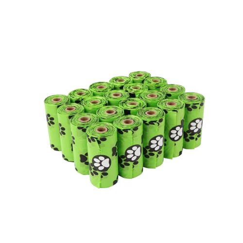 Image of Biodegradable 240 Count Unscented 13 inch x 9 inch Dog Poop Bags Rolls, Leakproof strong Poop Bags for Dogs, Dog Bags for Poop, Dog & Cat Poop Bags Cats Litter, Green