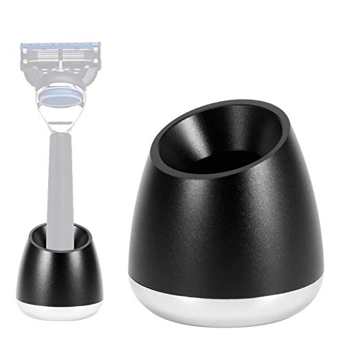 Safety Razor Stand, Aluminum Men's Manual Beard Shaving Razors Stand Razor Holder, Safety Shaver Holder Base Accessory for Bathroom Countertops