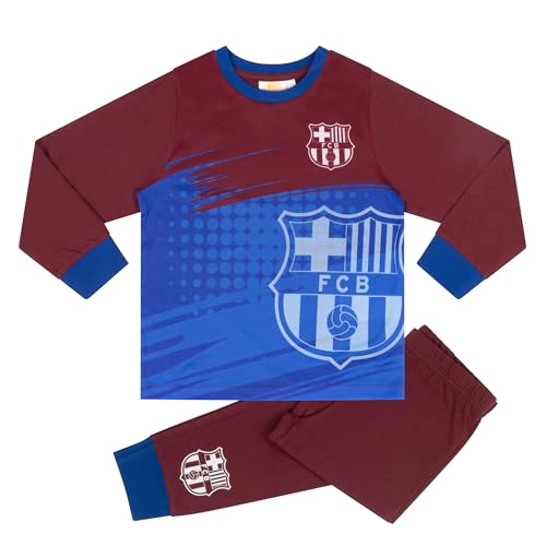 FCB Baumwolle/Polyester Langarm Schlafanzüge, Red, 13-14 Jahre: 164cm, Rot